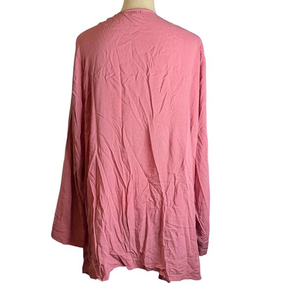 Torrid Waterfall Open Front Draped Cardigan, Pink, Plus Size 2 (18/20) - Picture 5 of 7